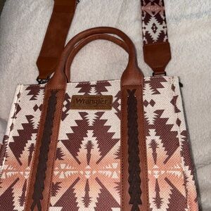 Wrangler Brown and Beige Patterned Women's Bag